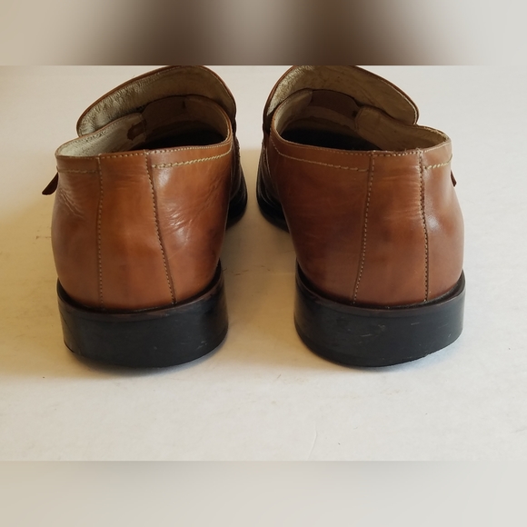 Fratelli Select Men's Slip on Dress Shoes Leather Square Toe Brown Size 12 - Picture 6 of 17